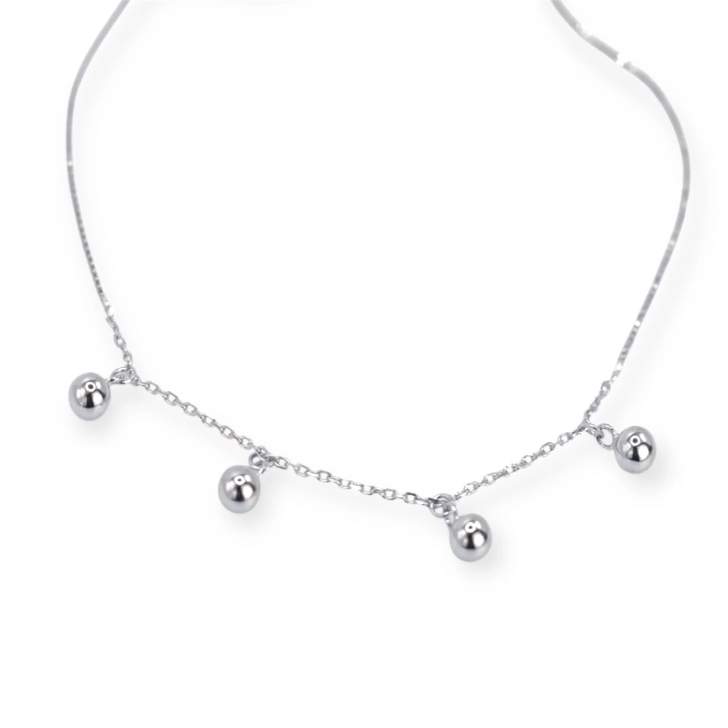 Silver Anklet with Charm