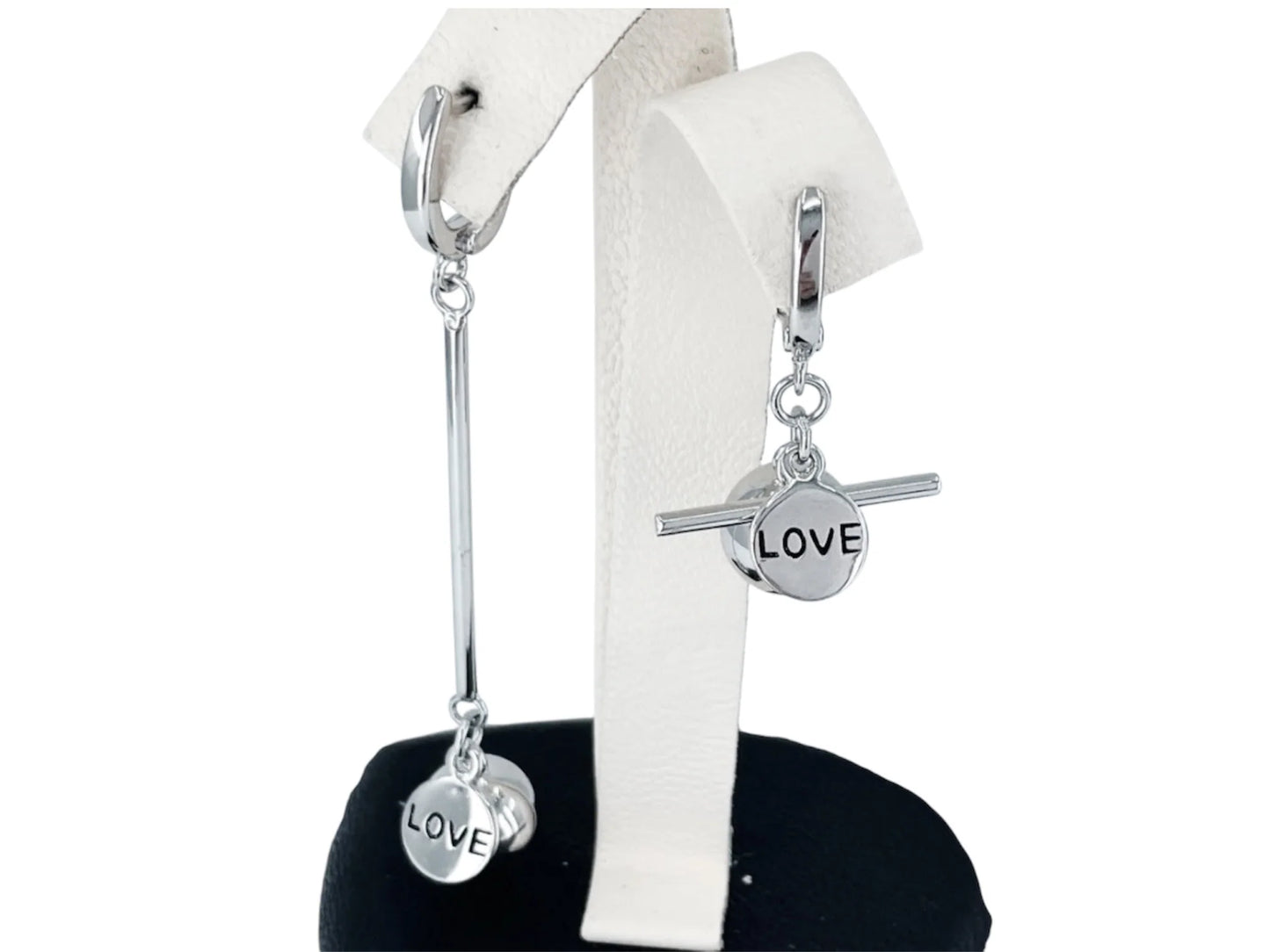 Silver Earrings Love Hearts