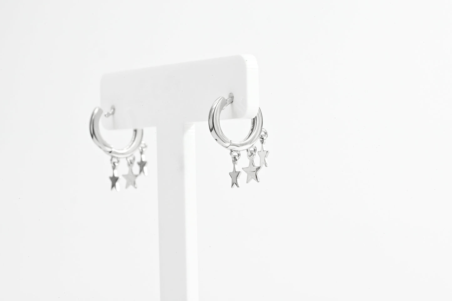 Kids Silver Earrings Stars