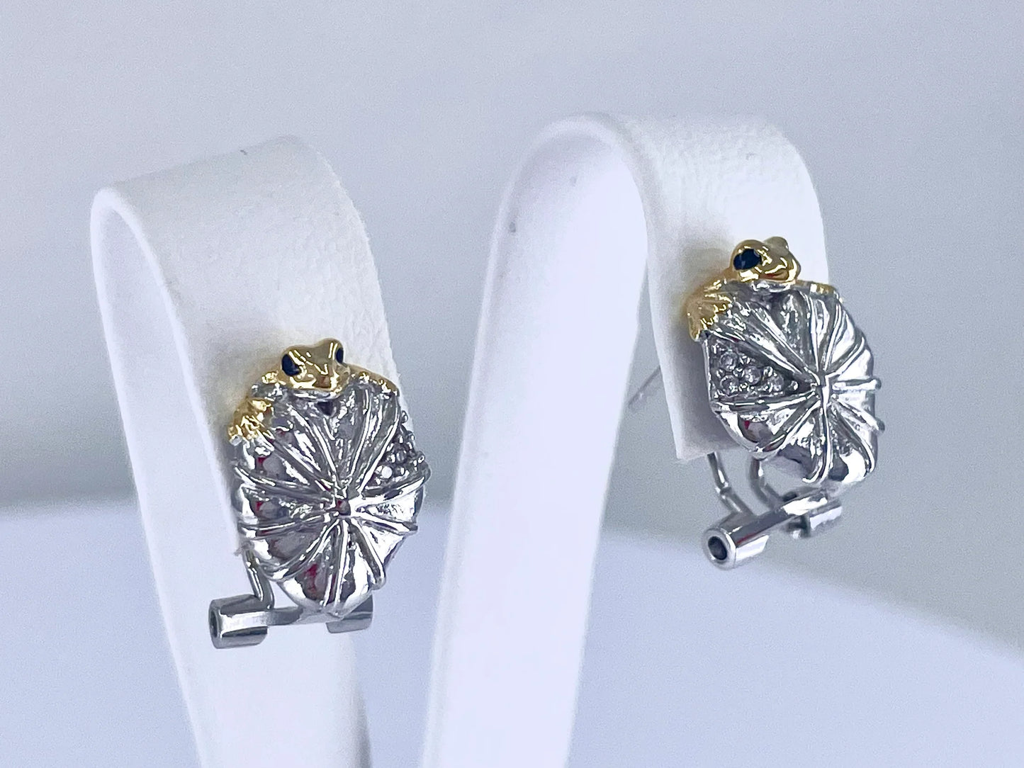 Little Golden Frog Jewelry Silver Set