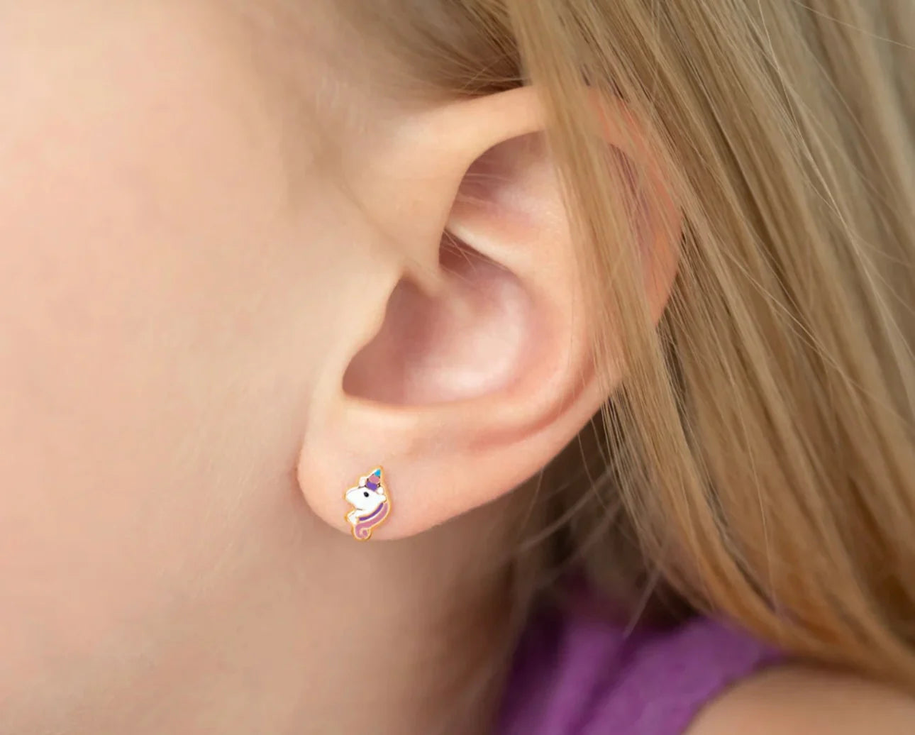 Kids Stud Earrings Unicorn
