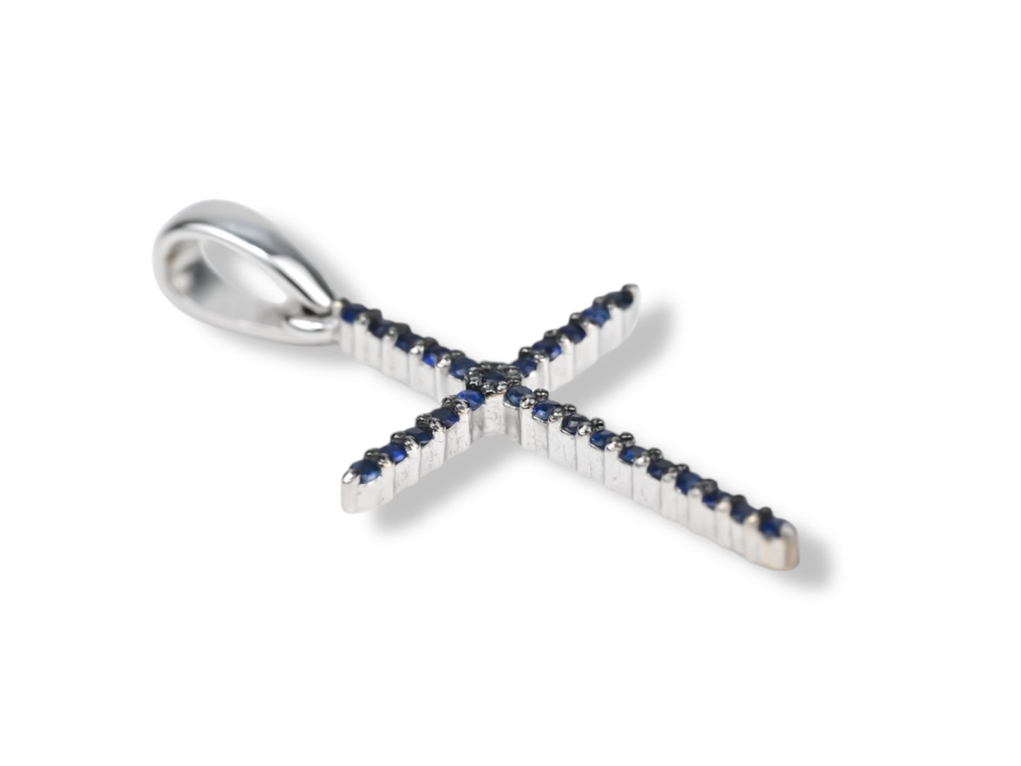 Saphire Pendant Cross