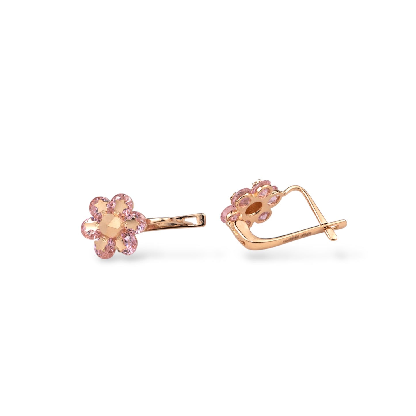 Kids Earrings Pink Flowers