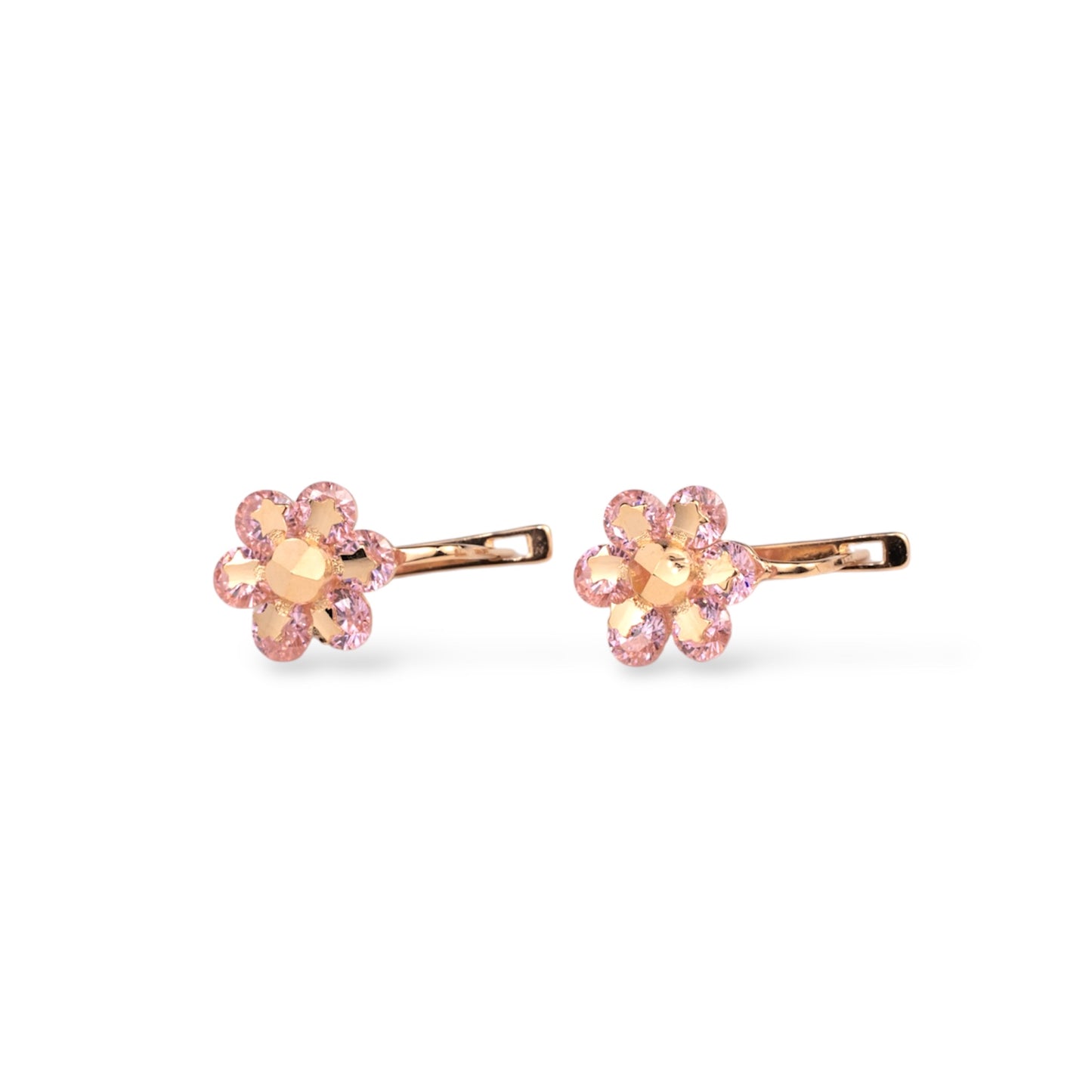 Kids Earrings Pink Flowers