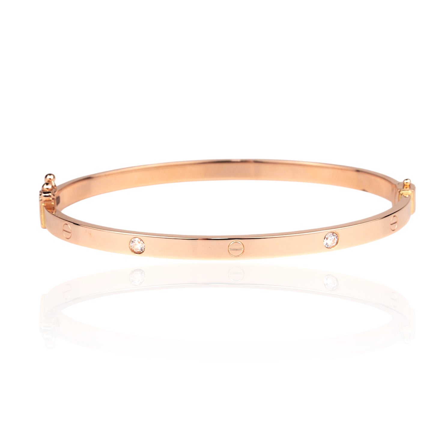 Rose Gold Bracelet Love with Zirconia stones