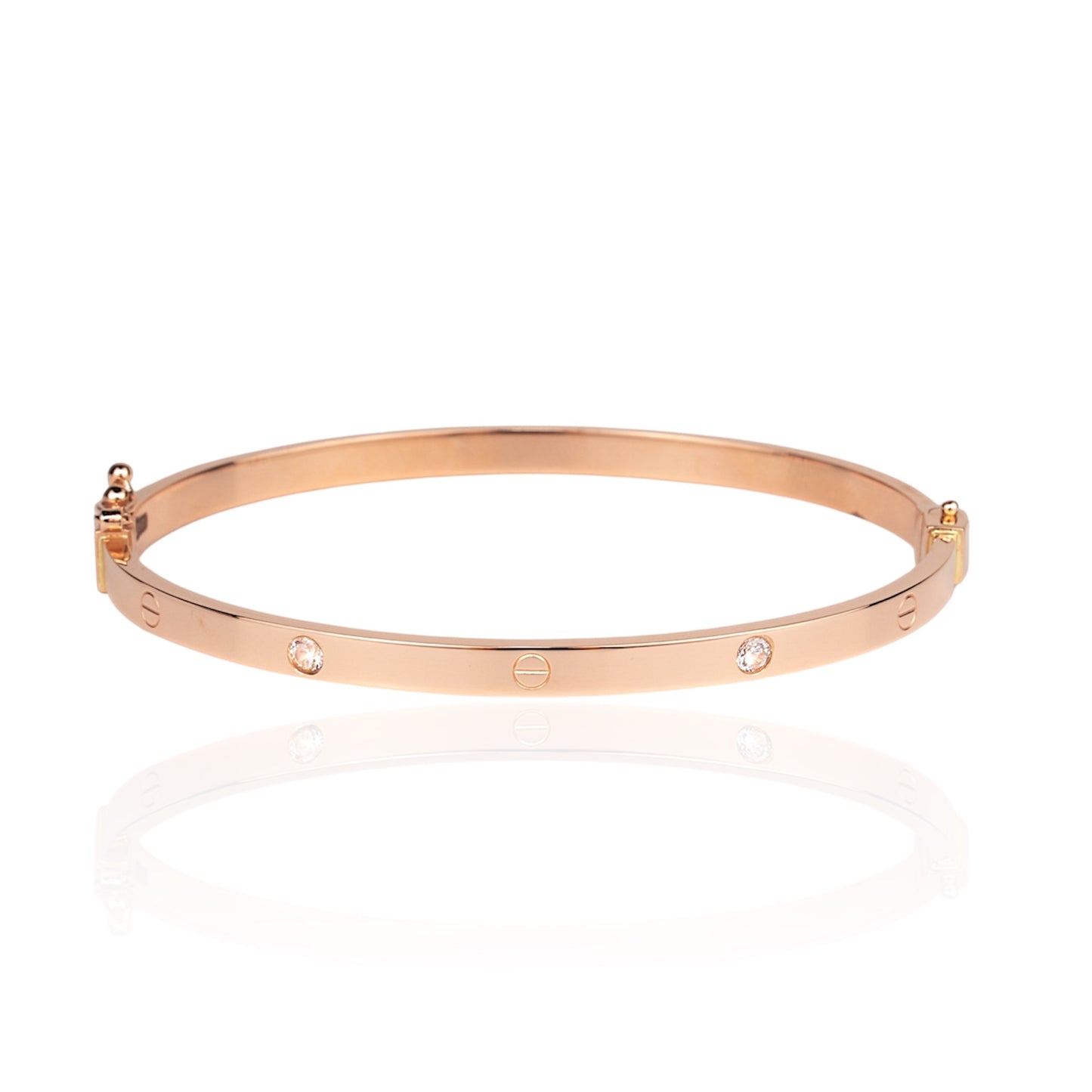 Rose Gold Bracelet Love with Zirconia stones