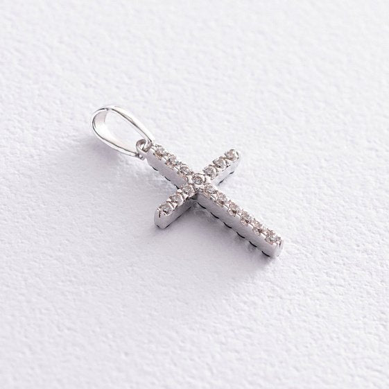 Cross Pendant Black&White stones