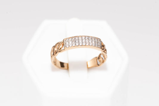 Rose Gold Ring with Zirconia stones