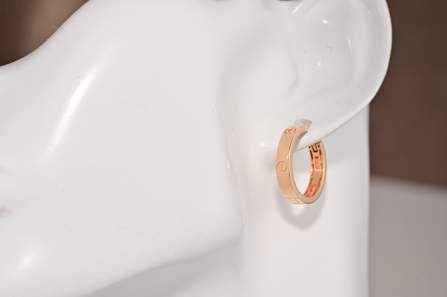 Rose Gold Hoops Earrings