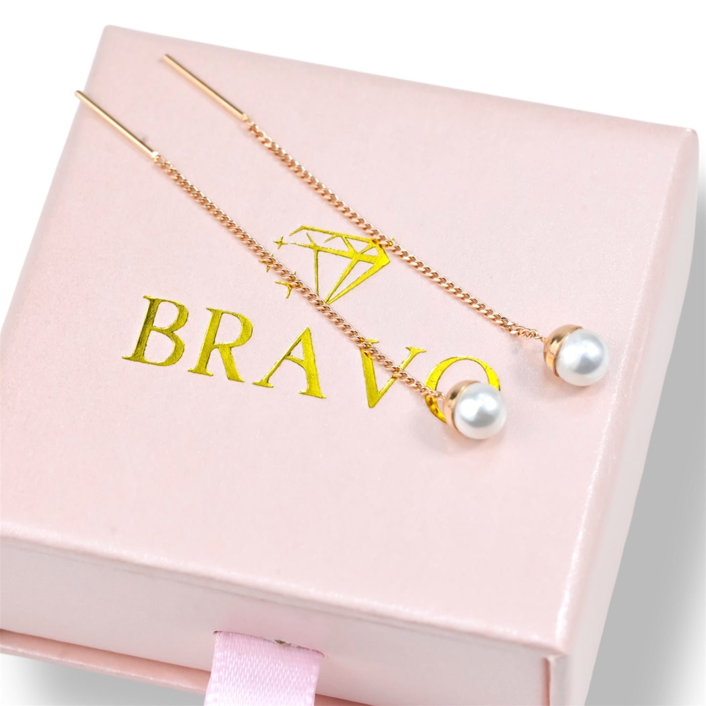 Thread Pearls Earrings