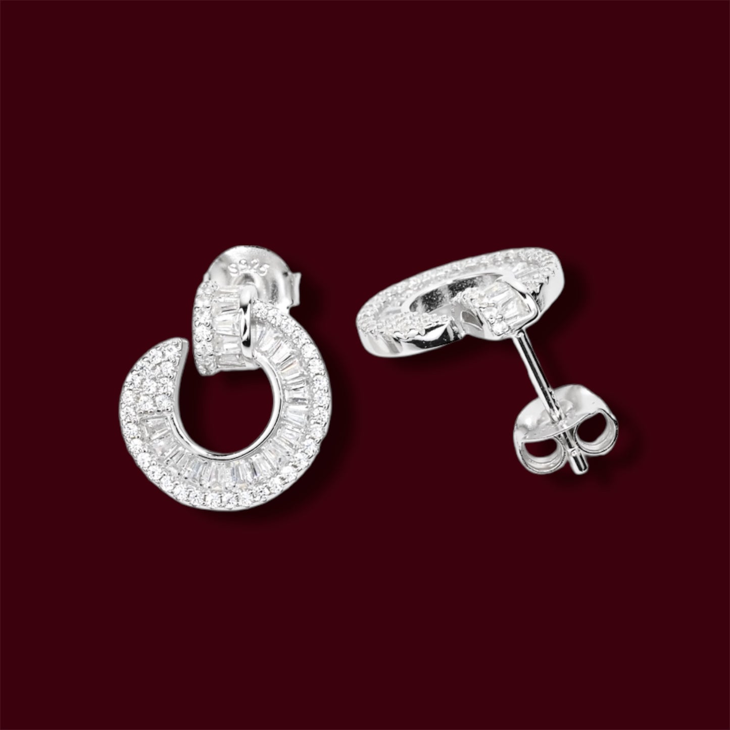 Silver Earrings Nails