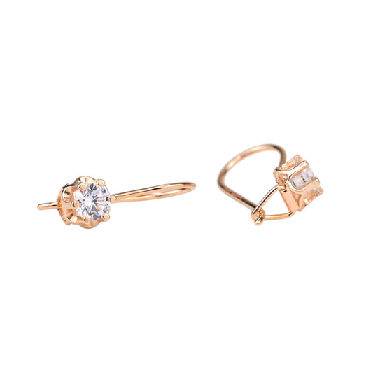 Rose Gold 585 Earrings with Zirconia stones