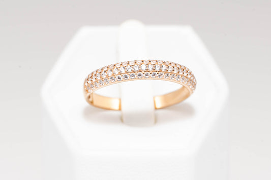 Rose Gold Ring with Zirconia stones