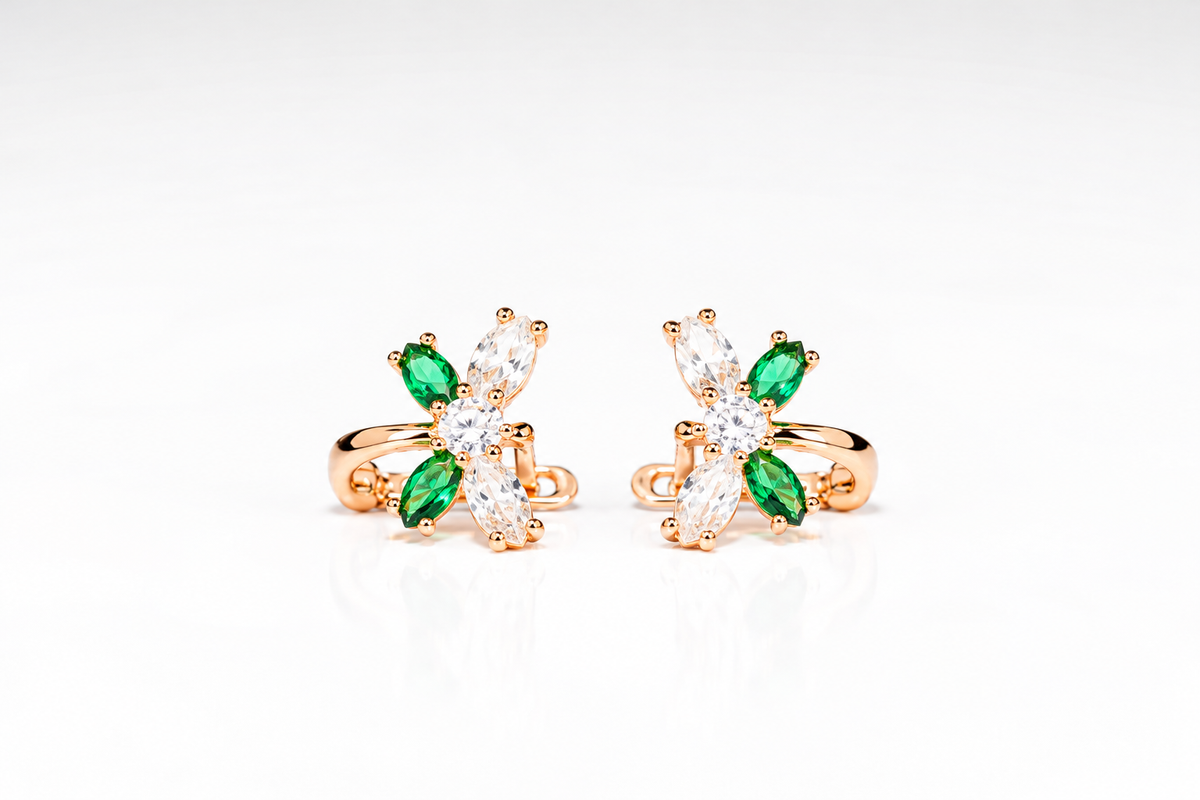 Kids Earrings Rose Gold 585(14K) Butterfly