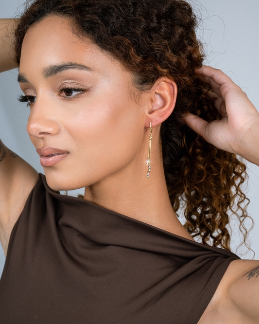 Dangle Earrings Yellow Gold