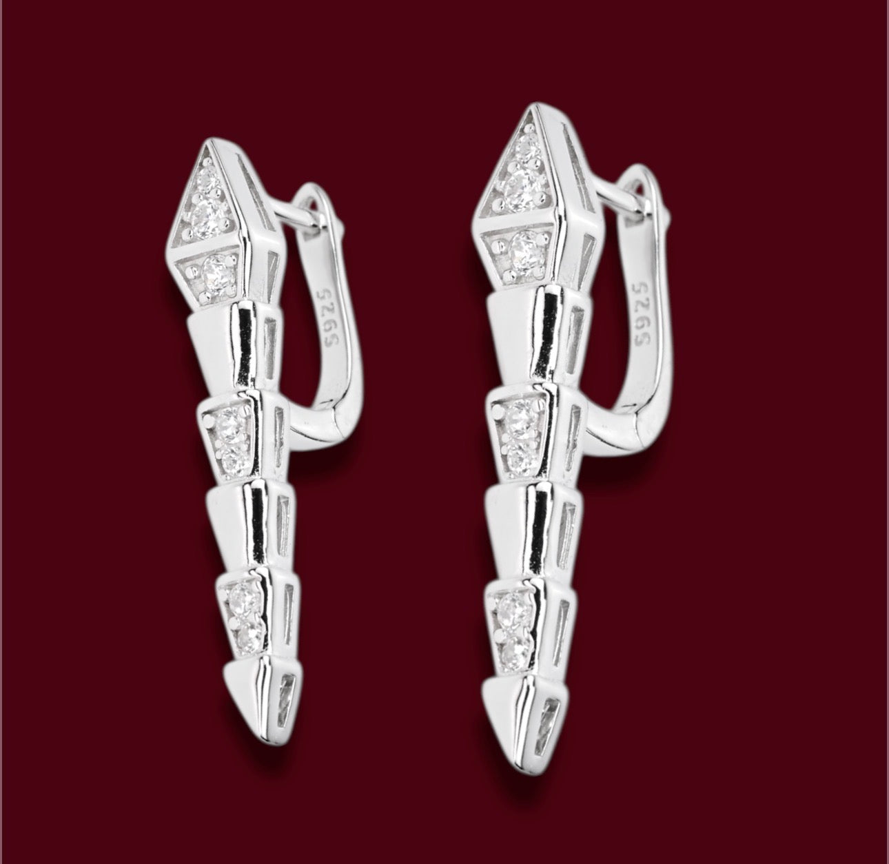 Silver Onyx Snake Set