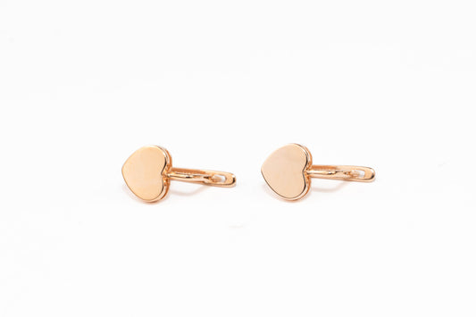 Rose Gold Earrings Hearts
