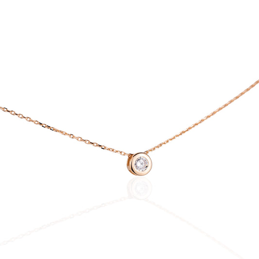 Necklace Rose Gold with Zirconia stone Pendant