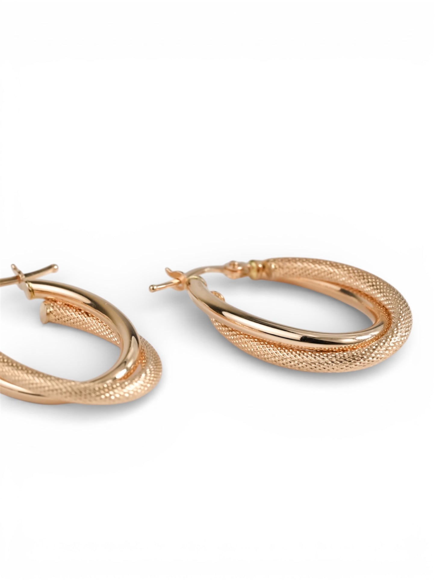 Rose Gold Hoops Earrings