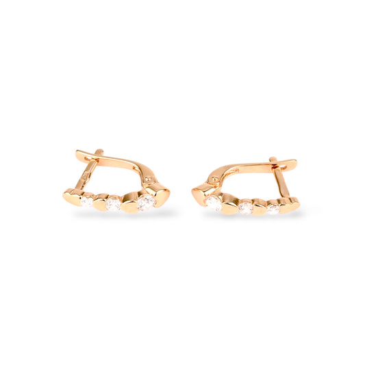 Earrings Hearts with Zirconia stones