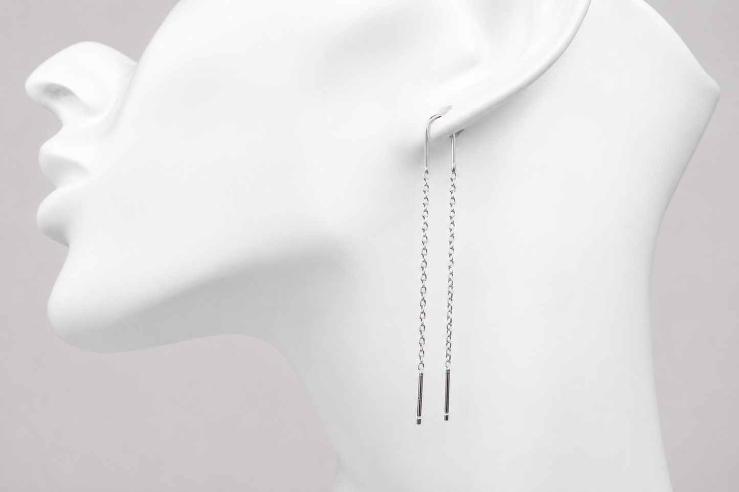 Thread Silver Earrings