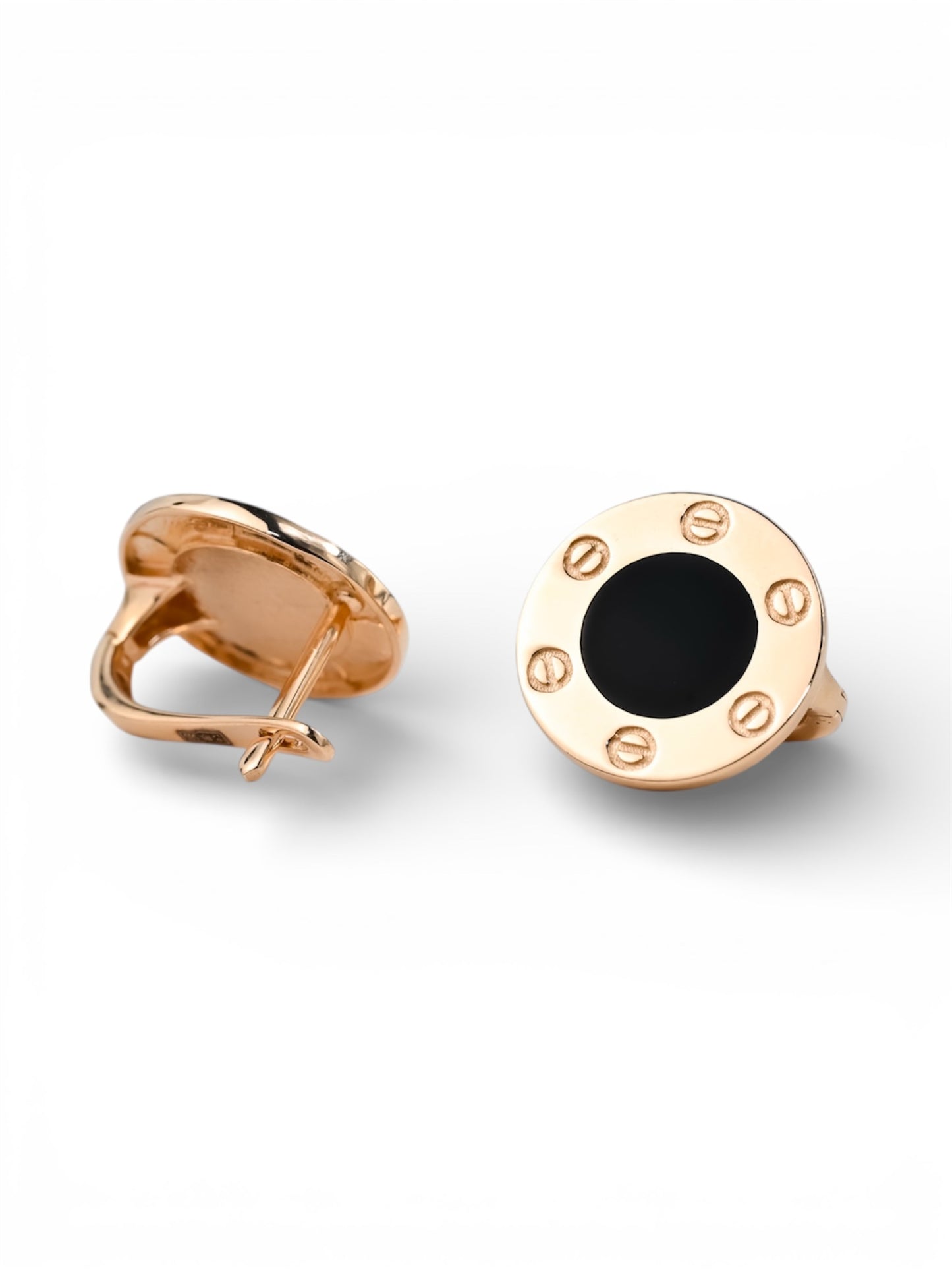 Black Enamel Earrings