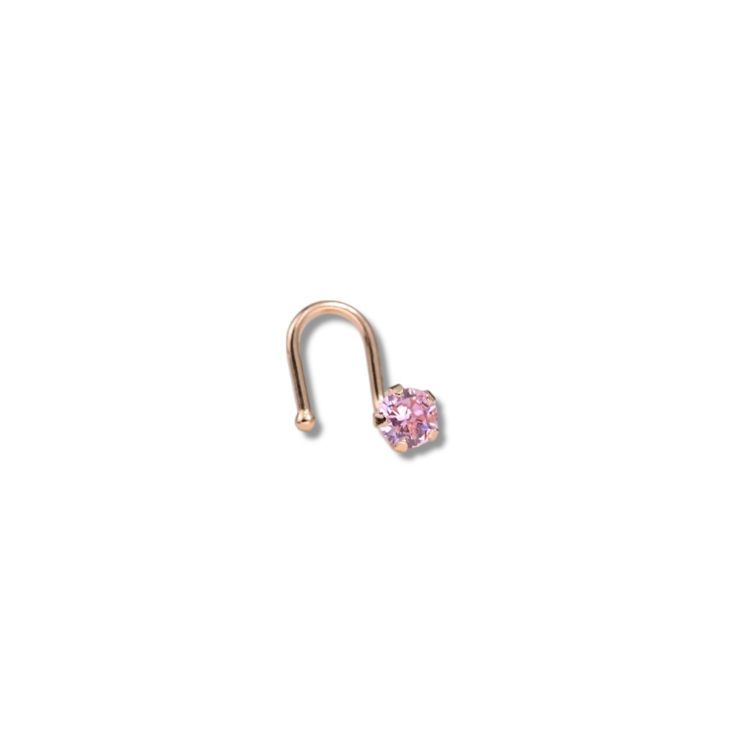 Nose Piercing Pink stone