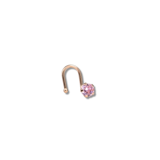 Nose Piercing Pink stone