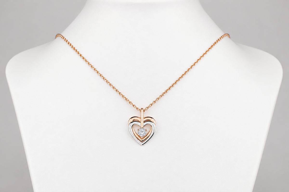 Rose Gold Heart Pendant