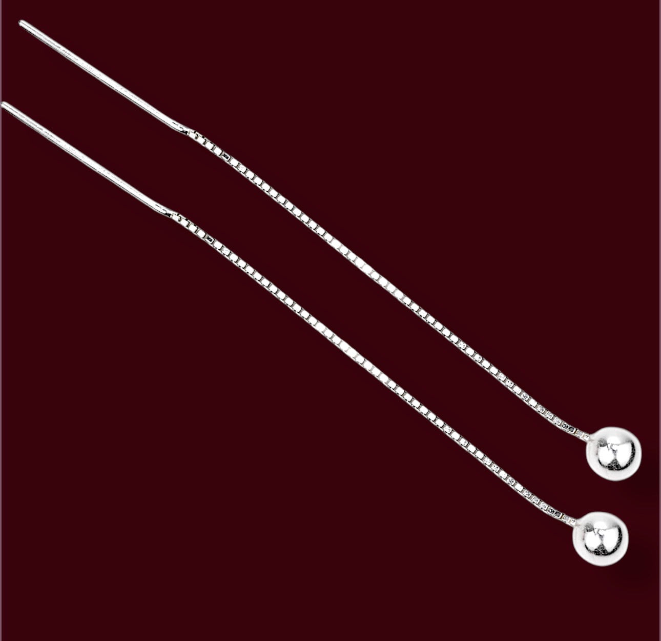 Silver Thread Earrings