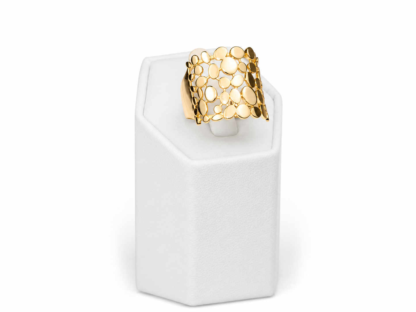 Silver Yellow Gold Plated Set (Earrings & Ring)