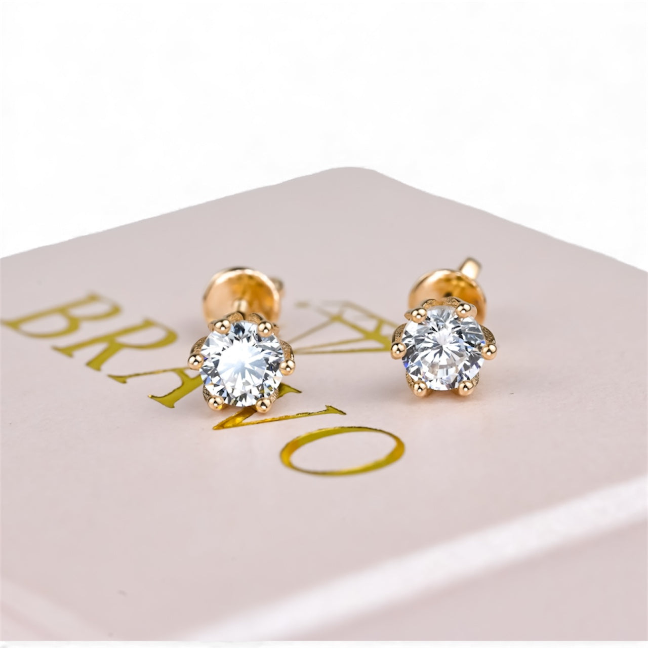 Stud Earrings with Zirconia stones