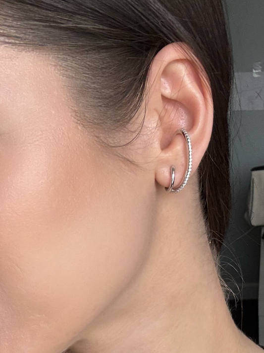 Silver Earrings Cuff
