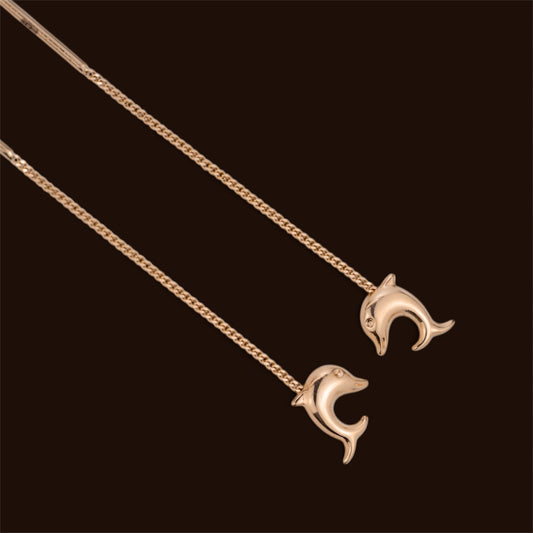 Threads Earrings Dolphins