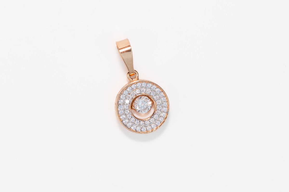 Rose Gold Zirconia Stones Pendant