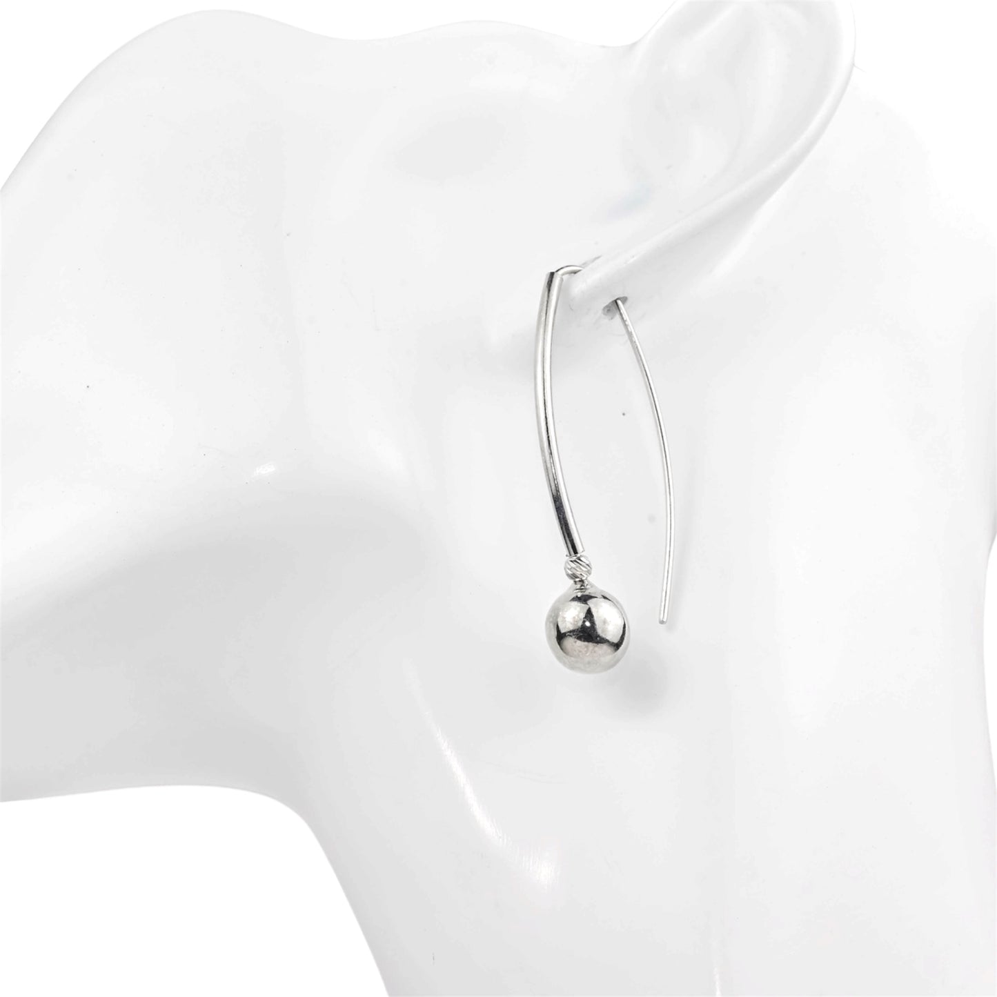 Silver Earrings Ball