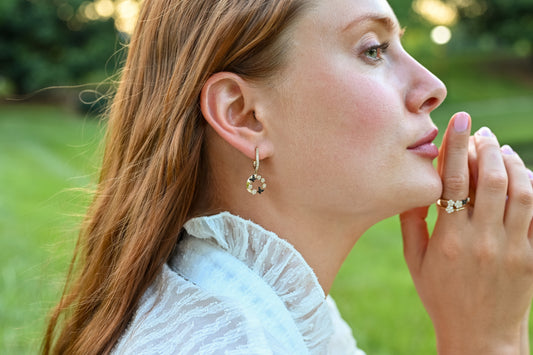 Dangle Earrings Yellow Gold 14 K