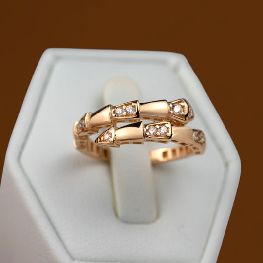 Ring Snake with Zirconia stones