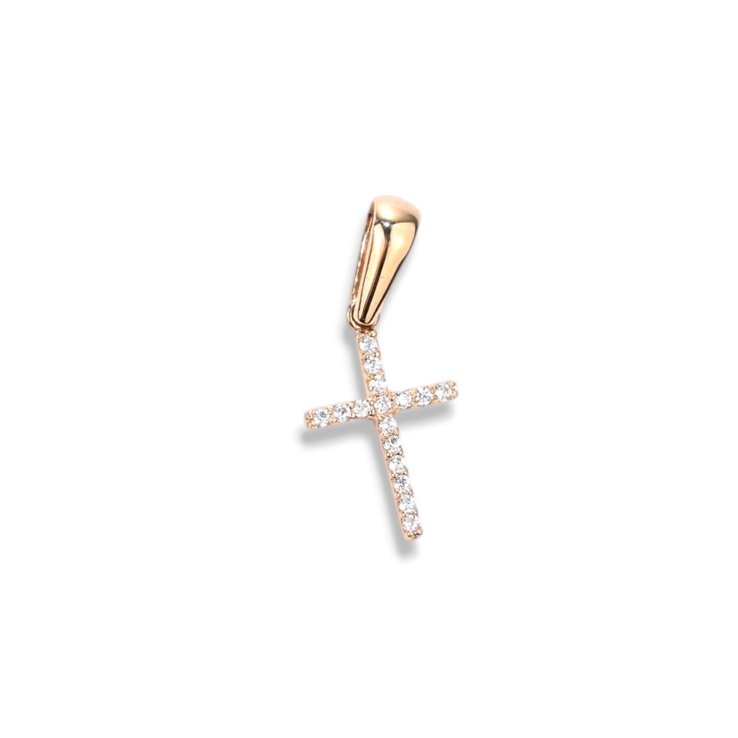 Cross Pendant with Zirconia stones