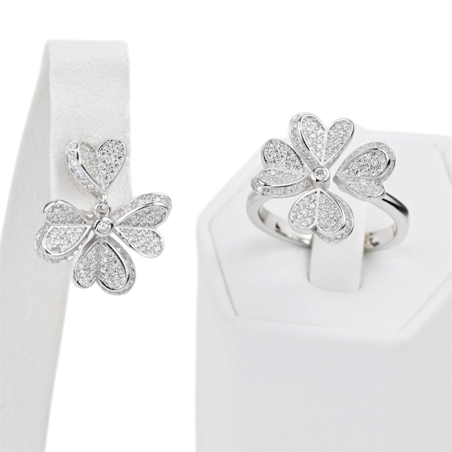 Silver Set Flowers
