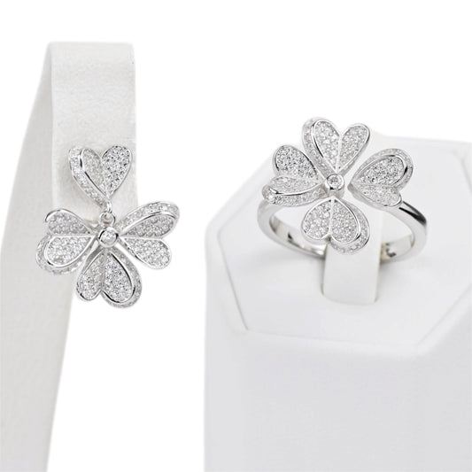 Silver Set Flowers