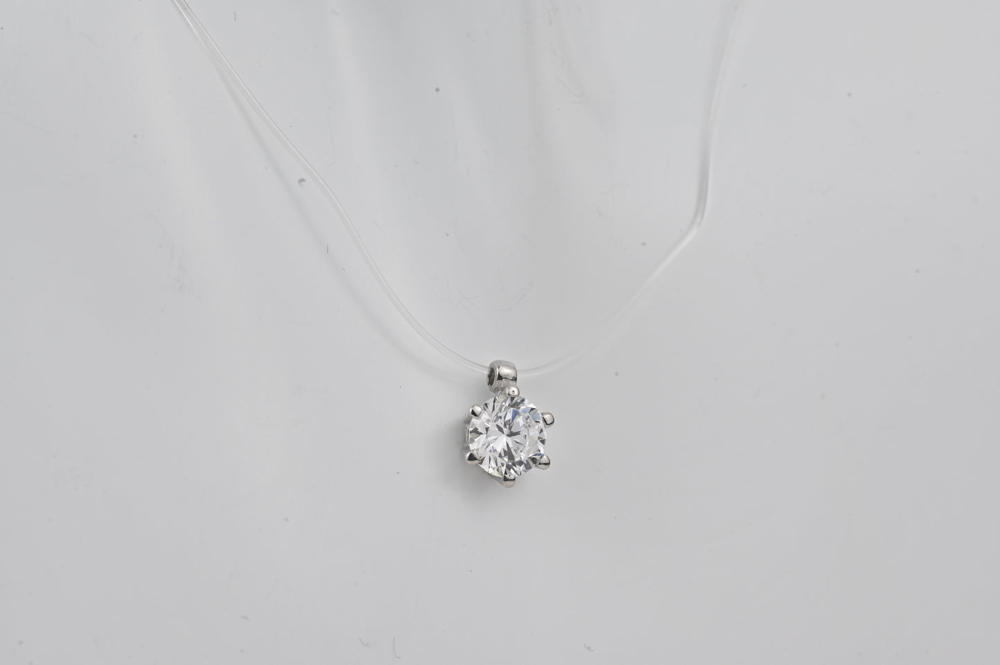 Silver invisible necklace