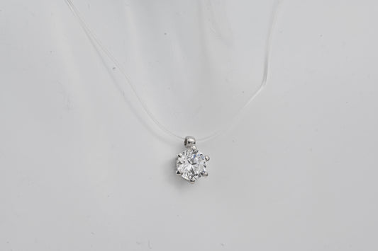 Silver invisible necklace
