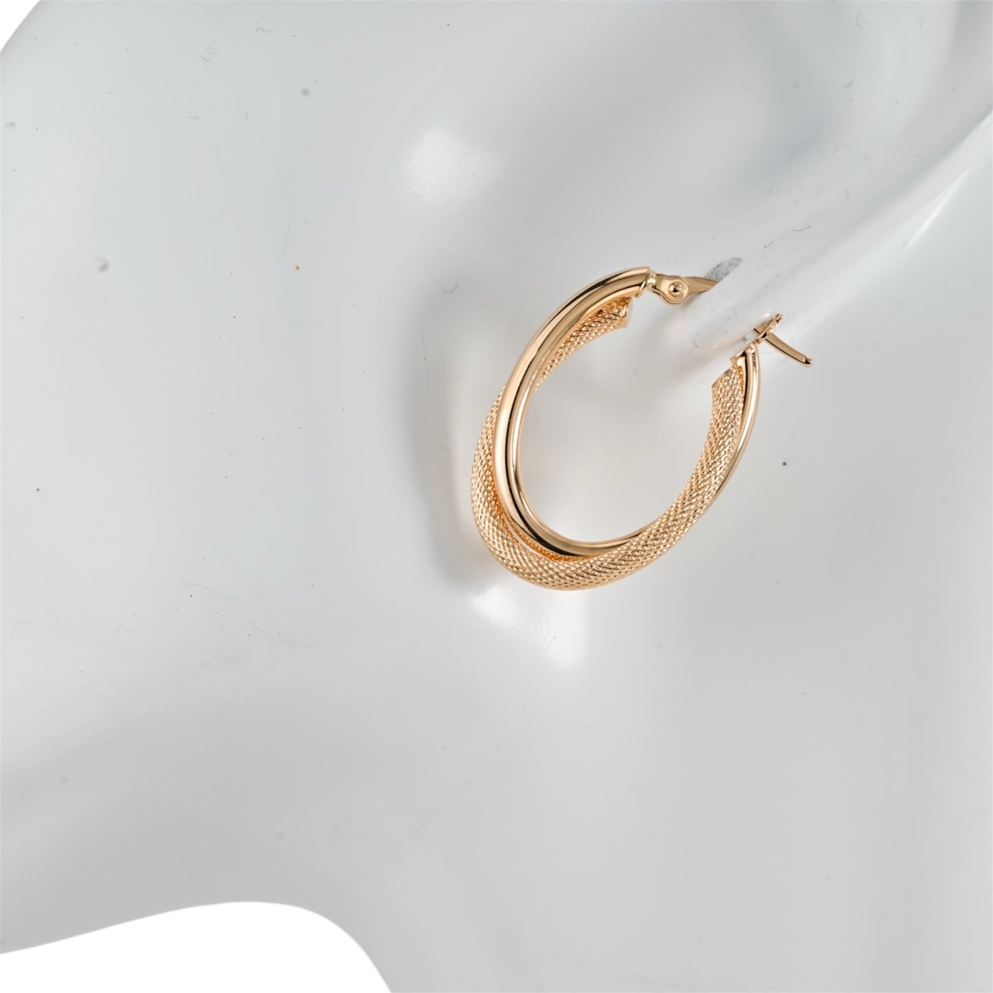 Rose Gold Hoops Earrings