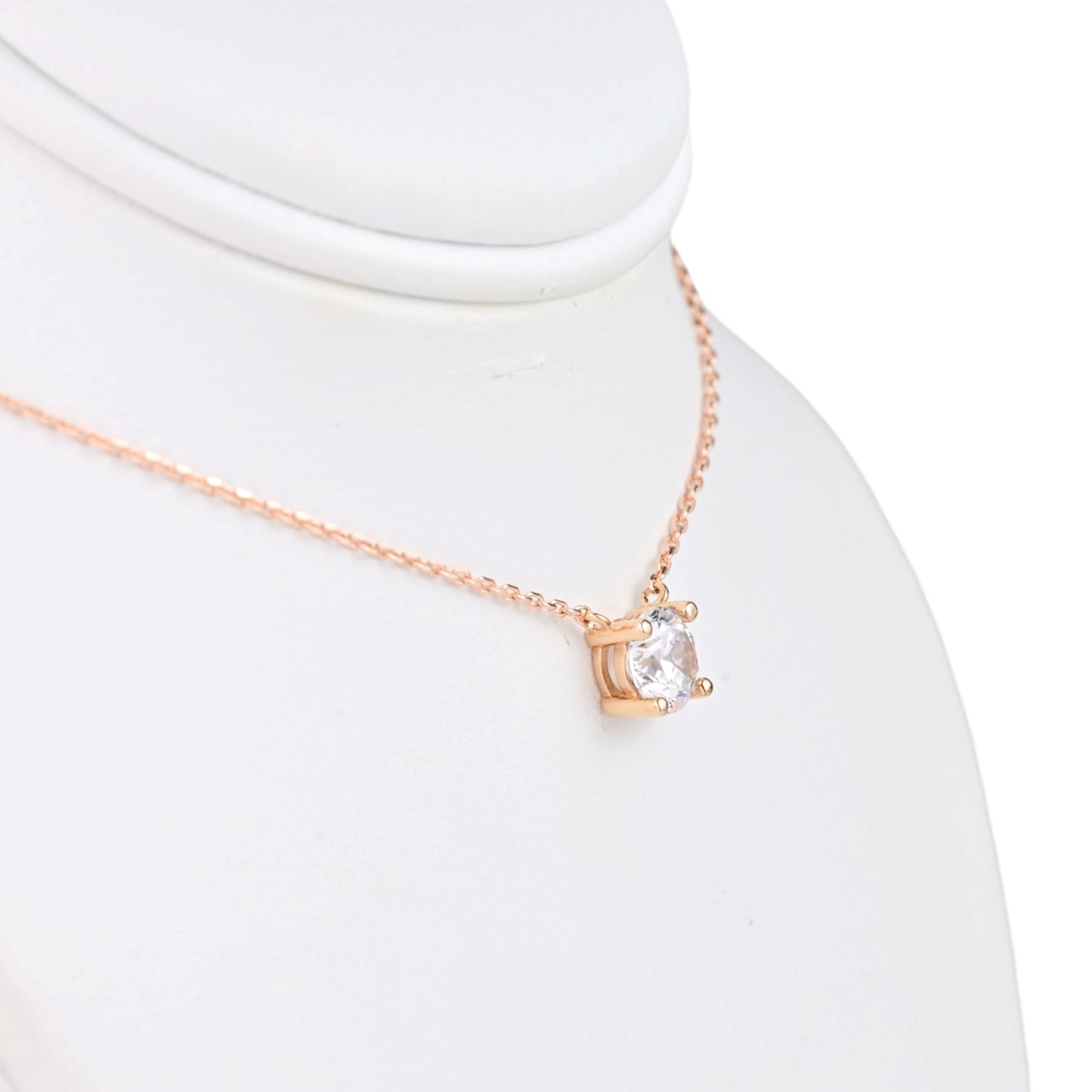 Necklace Rose Gold 585(14K) with Zirconia stone pendant
