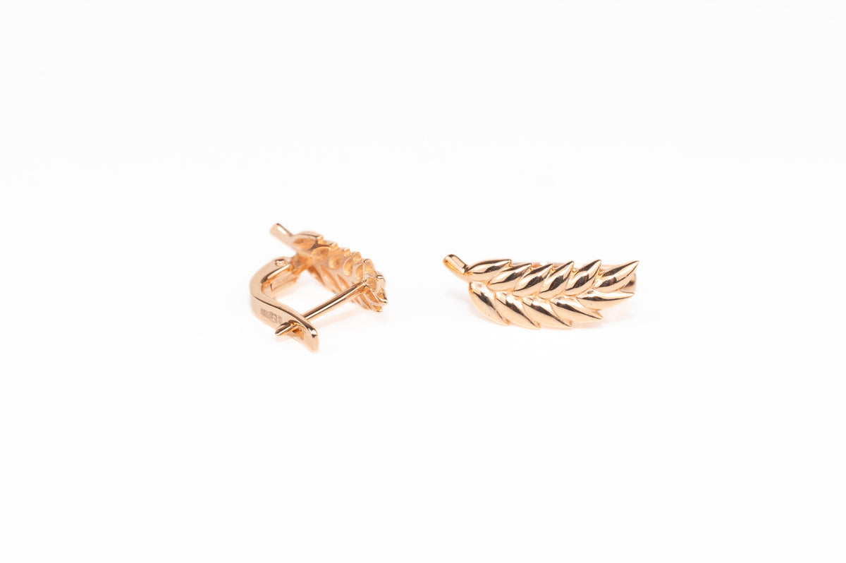 Rose Gold Earrings Wheat