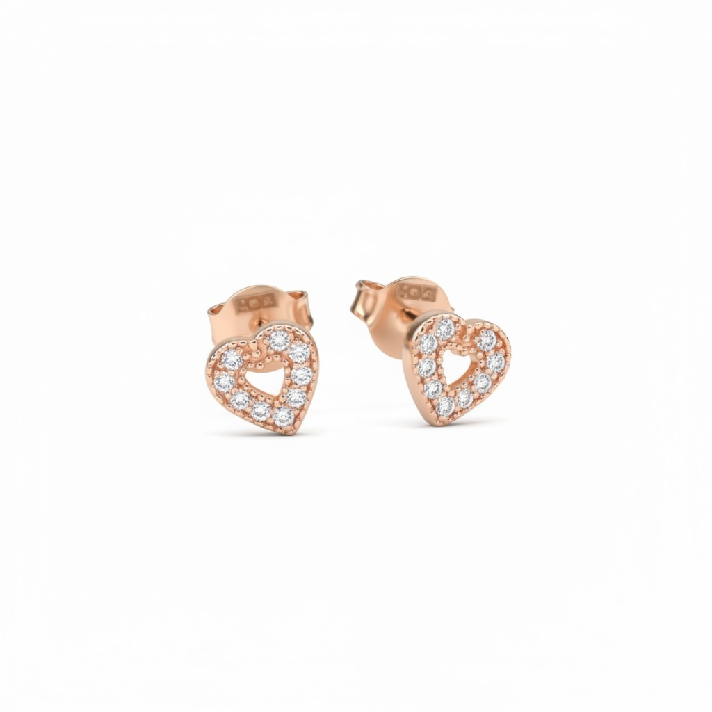Stud Earrings Hearts
