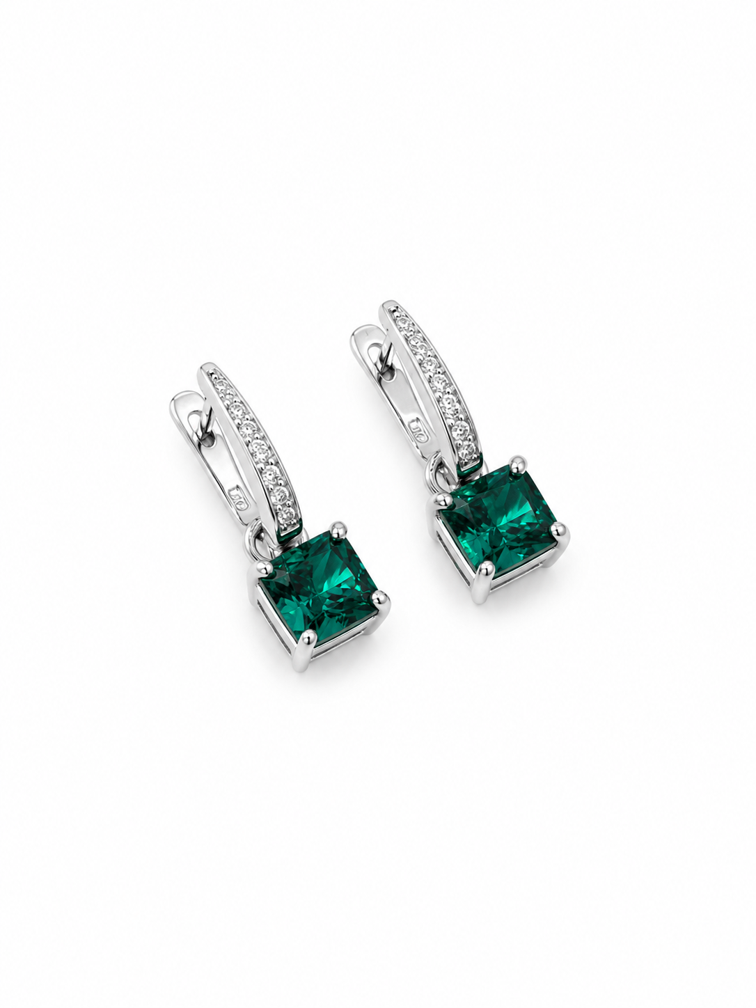 Silver Set Green Quartz