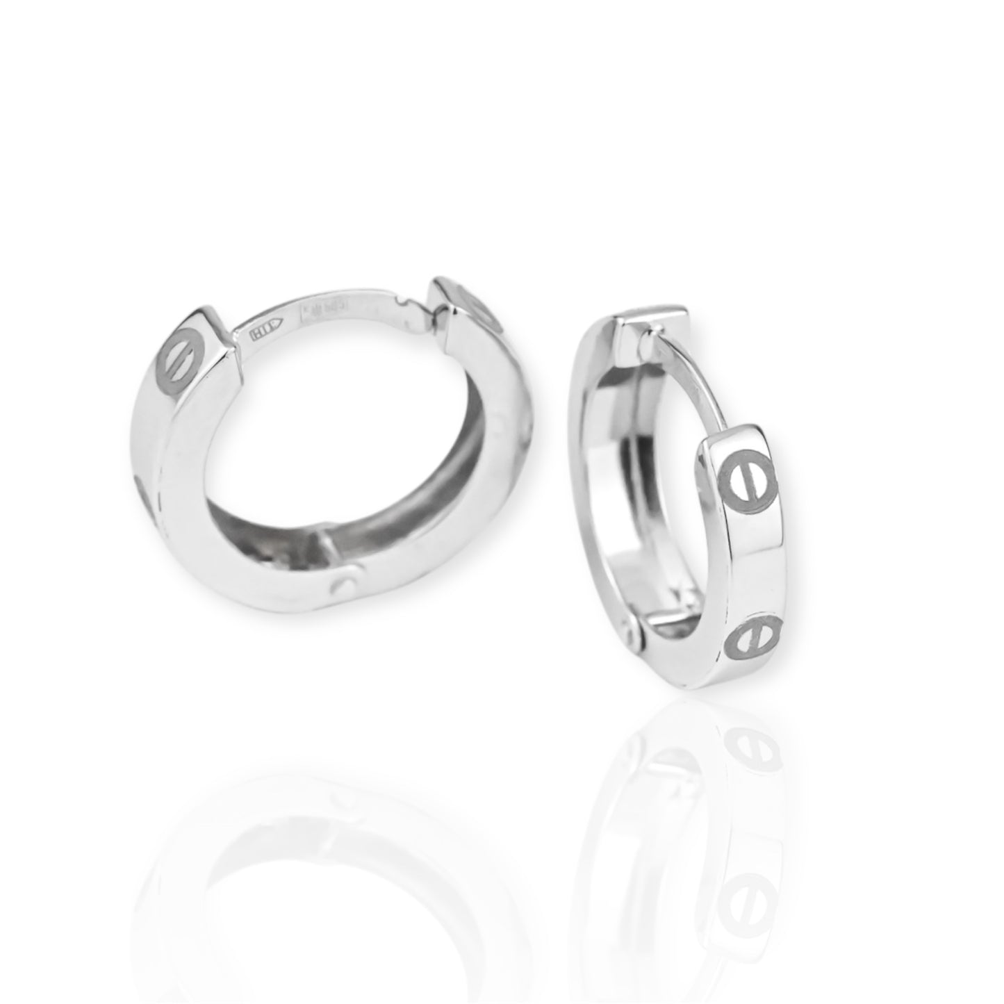 Hoop Earrings White Gold