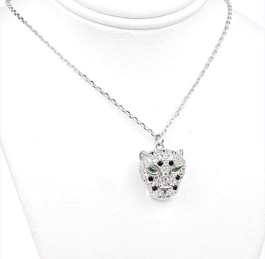 Silver Necklace Panther